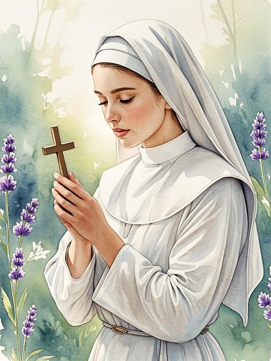 A sister in peaceful prayer — the spirit of the Shalom wellness journey